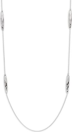 Nordstrom Molten Bead Station Necklace in Silver at Nordstrom