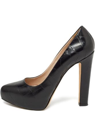 Le Silla leather platform pumps - Black