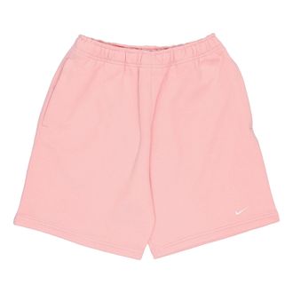 Nike Solo Swoosh Solid Color Casual Sports Straight Shorts Pink DV3056-697