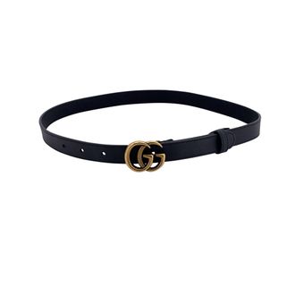 Gucci Gucci leren riem met GG-gesp