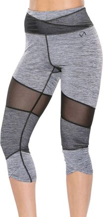 TLF Apparel Mesh Panel Brigitte Capri In Graphite