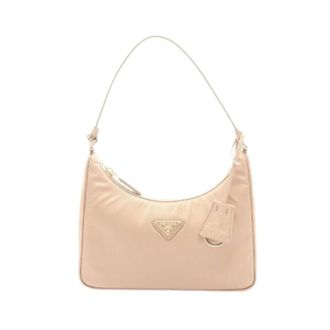 Prada Pre-owned Re-Edition 2005 Re-Nylon Mini Bag - Dames - Pre-owned - Beige - Maat: ONE Size Nylon