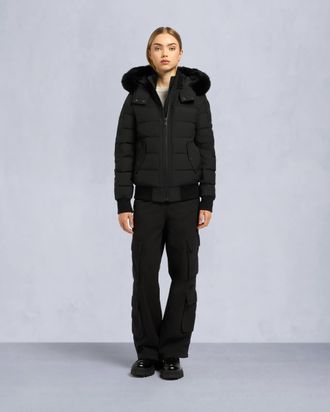 Moose Knuckles Womens Onyx Ladriere Bomber