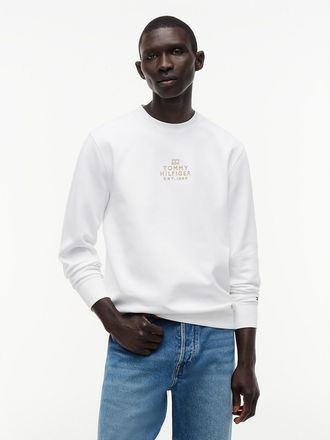 Tommy Hilfiger Mens TH Performance Logo Sweatshirt - White - L