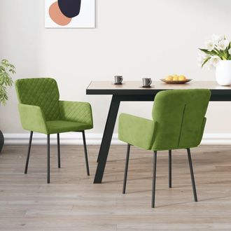 vidaXL Furniture Limited - Sillas De Comedor 2 Unidades Terciopelo Verde