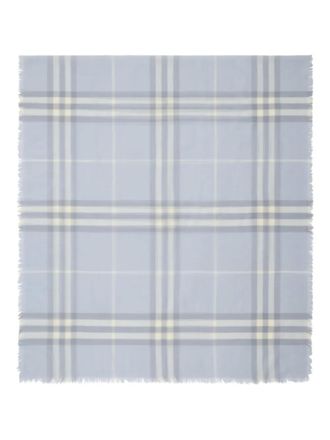 Burberry checked wool scarf - Blue