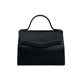 Saint Laurent Black Leather Handbag Tote Bag (Pre-Owned)
