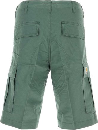 Carhartt Work in Progress Mens Green Cotton Regular Cargo Short Duckgreen Exterior