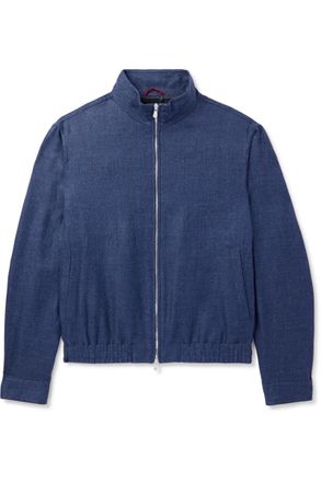 Brunello Cucinelli Linen, Wool and Silk-Blend Bomber Jacket