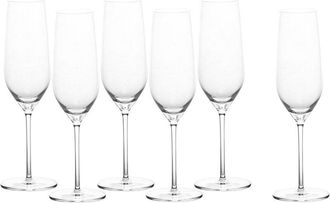 Zwiesel Glas Set Of 6 Forte 7.7Oz Champagne Flutes