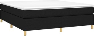 vidaXL Vidaxl - Cama Box Spring Con Colch&oacute;n Tela Negro 160x200 Cm