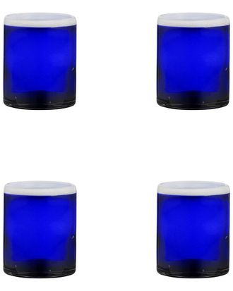 10 Strawberry Street Set Of 4 Leon Mexican Glassware Dofs