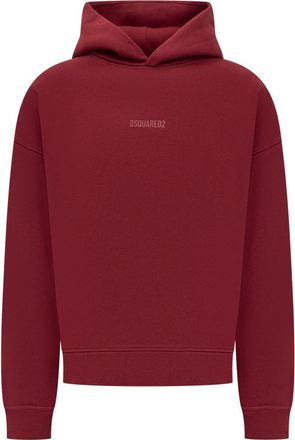 Dsquared2 Red Solid Hood Sweatshirt
