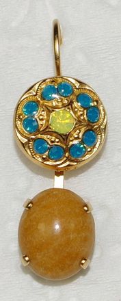Mariana Womens Kokomo Earrings In Blue/ Green/ Tan