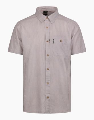 Trespass Mens Trespass Mens Slapton Striped Woven Shirt - Grey - Size: 42/Regular