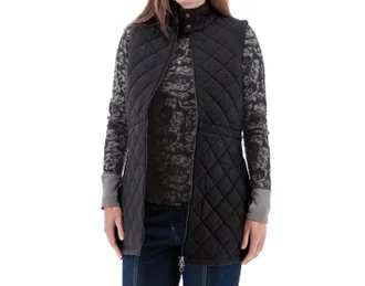 Aventura Flurry Quilted Vest In Black