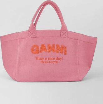 Ganni cabas extra large beach bag