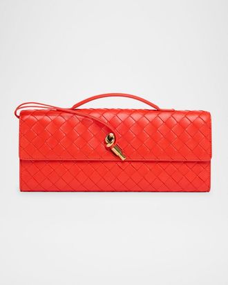 Bottega Veneta Long Andiamo Clutch Bag with Handle
