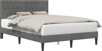 vidaXL Estructura De Cama Gris Oscuro 120 X 190 Cm Terciopelo Vidaxl