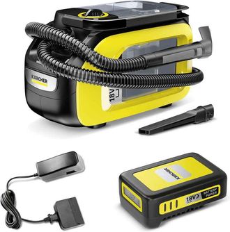 Karcher Se 3-18 (con Batteria) Aspirapolvere Pulitore Per Divani E Tappeti Senza Fili - Iniettore Estrattore - Karcher