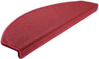 vidaXL Stair Mats 15 pcs 65x24x4 cm Bordeaux Half Round Large Vidaxl
