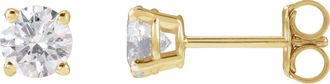 Diamond2Deal 14K Gold 3/4ct Lab-Grown Diamond Stud Earrings Clarity VS, Color F-G