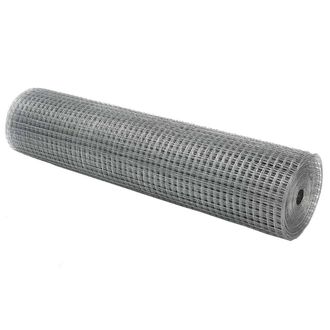 Berkfield Home Welded Wire Fence 0, 8x50 m Galvanised Steel in Silver