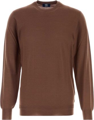 Fedeli Brown Wool Sweater