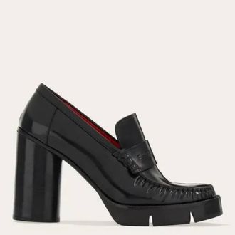 Ferragamo Moccasin With Contrasting Lining And Heel, Size 8.5 C