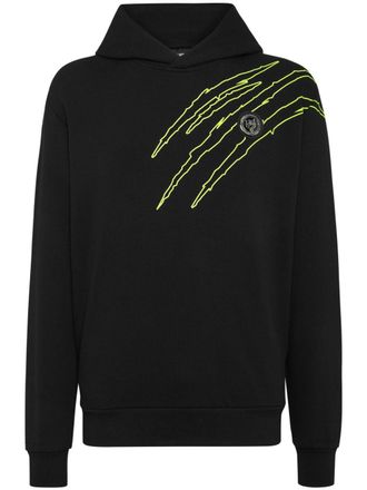Plein Sport Hoodie met logoprint - Zwart