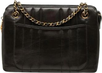 Chanel Pre-owned Vintage Quilted Shoulder Bag - Dames - Vintage Schoudertas - Zwart - ONE Size - Leer - Vintage
