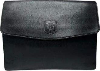 Celine Pre-owned Vintage Leren Clutch - Dames - Vintage Clutch - Zwart - ONE Size - Leer - Vintage