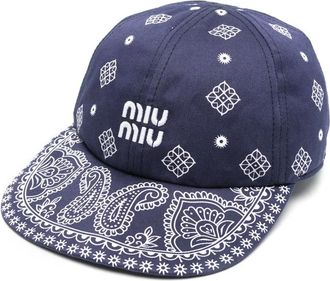Miu Miu Logo-embroidered Cap