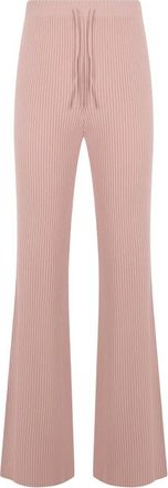 Alberta Ferretti Elegante Flare Broek - Dames - Wijde Broeken - Roze - L - Broeken