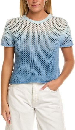 Velvet Velvet By Graham & Spencer Poppy Short Sleeve Cashmere-Blend Sweater