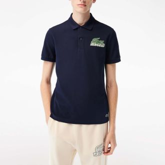 Lacoste Heren Lacoste Polo Shirt met Korte Mouw in Blauw