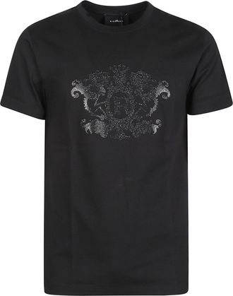 John Richmond Black Orselia Regular Emblem Cotton T-Shirt