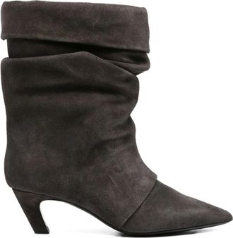 Ash 50 mm soepelvallende laarzen met puntige neus - Grijs