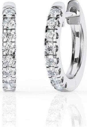 Grown Brilliance 1/4 Carat Lab Grown Diamond Huggie Hoop in 14K White Gold