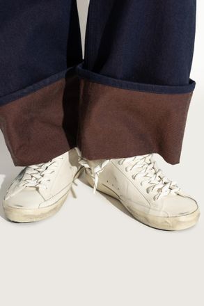 Golden Goose Super-Star Classic Sports Shoes With List, Mens, White