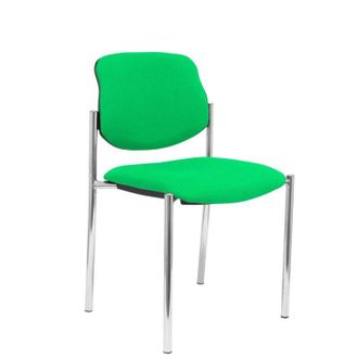 Piqueras y Crespo Piqueras Y Crespo - Villalgordo Silla Confidente De 4 Patas Y Estructrua Cromada Tejido Bali Color Verde