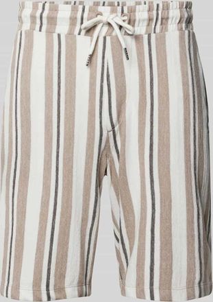 Lindbergh Lindbergh Relaxed Fit Shorts mit Strukturmuster Modell terry in Sand, Gr&ouml;&szlig;e XXL