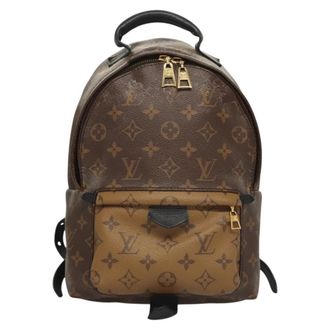 Louis Vuitton Palm Springs Backpack Reverse Monogram Canvas Brown Canvas Backpack Bag (Pre-Owned)