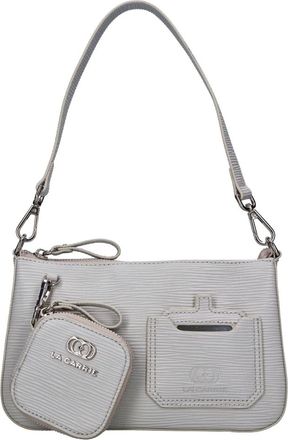La Carrie Faux Leather Pocket Bag - Dames - Schoudertassen - Grijs - ONE Size - Leer - Tassen