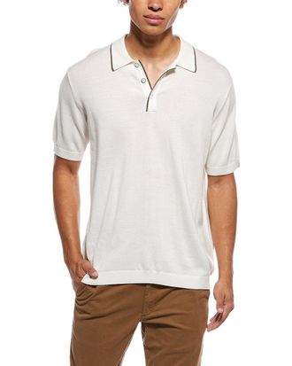 Rag & Bone Crawford Wool & Cashmere-Blend Polo Shirt