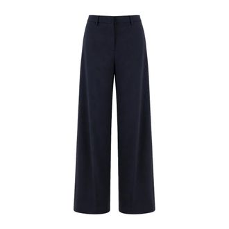 Fabiana Filippi Wide Trousers, female, Blue, Size: 2XS Tailored Wide-Leg Trousers