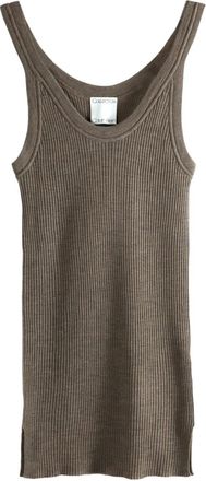 Calvin Klein Tanktop met diepe ronde hals - Bruin