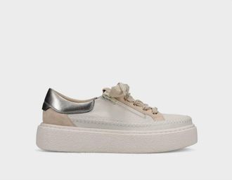 Vaneli Womens Yoga Sneakers In White Milled Calf