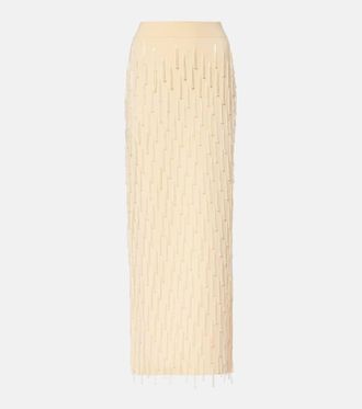 Galvan Depois embellished jersey maxi skirt