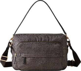 Borbonese B-Club Camera Case Medium - Dames - Schoudertassen - Grijs - ONE Size - Leer - Tassen